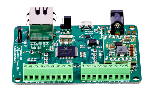 16 Channel Ethernet GPIO Module With Analog Inputs