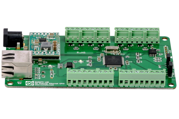 32 Channel Ethernet GPIO Module With Analog Inputs