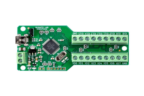 16 Channel USB GPIO Module With Analog Inputs