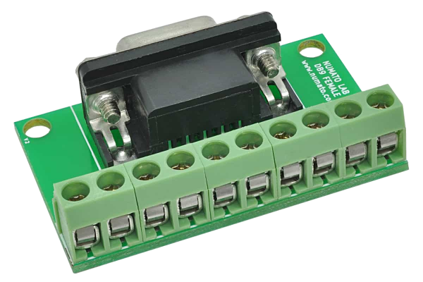 Serial DB9 Male Breakout Board